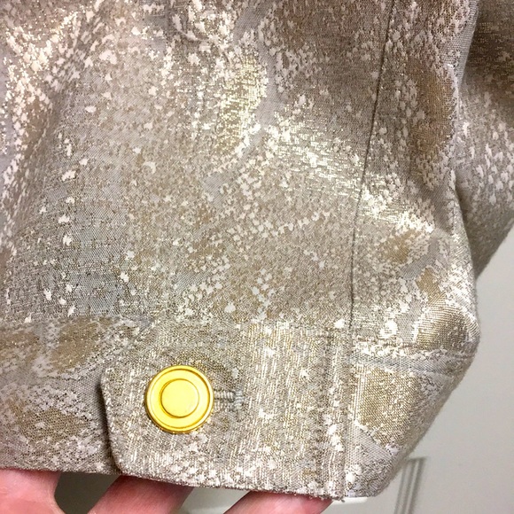Gold Snake-Print Jean Style Jacket - Picture 9 of 11